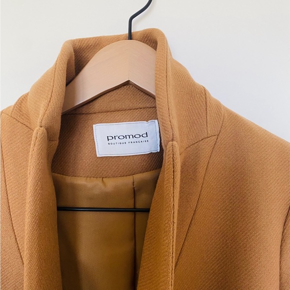 Unworn Promod Camel Coat, Size XS - Brand New - Picture 3 of 4